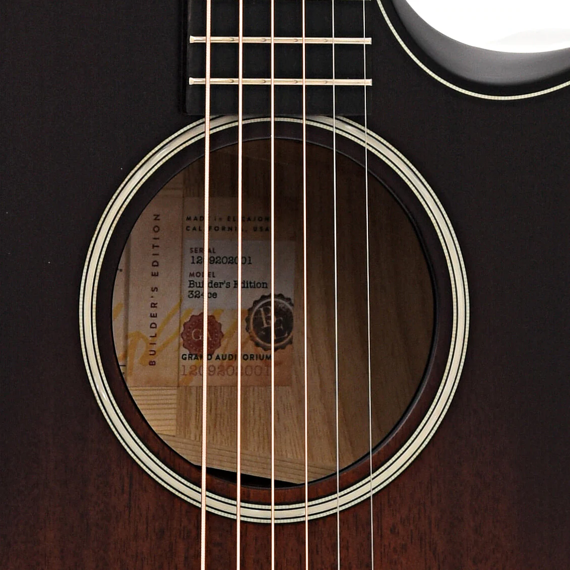 Taylor Builder's Edition 324ce Acoustic-Electric Guitar & Case - Image 5