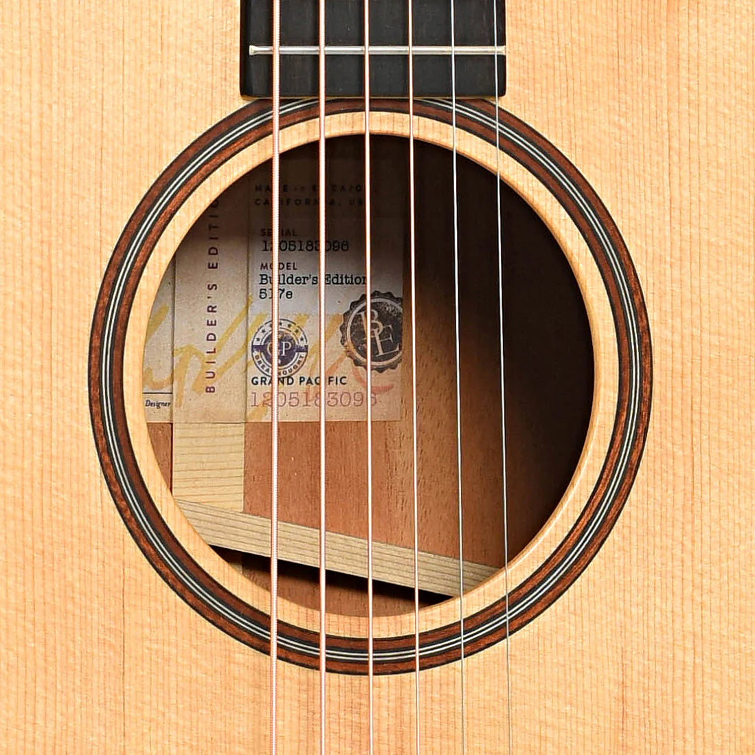 Taylor Builder's Edition 517e Acoustic-Electric Guitar & Case - Image 6