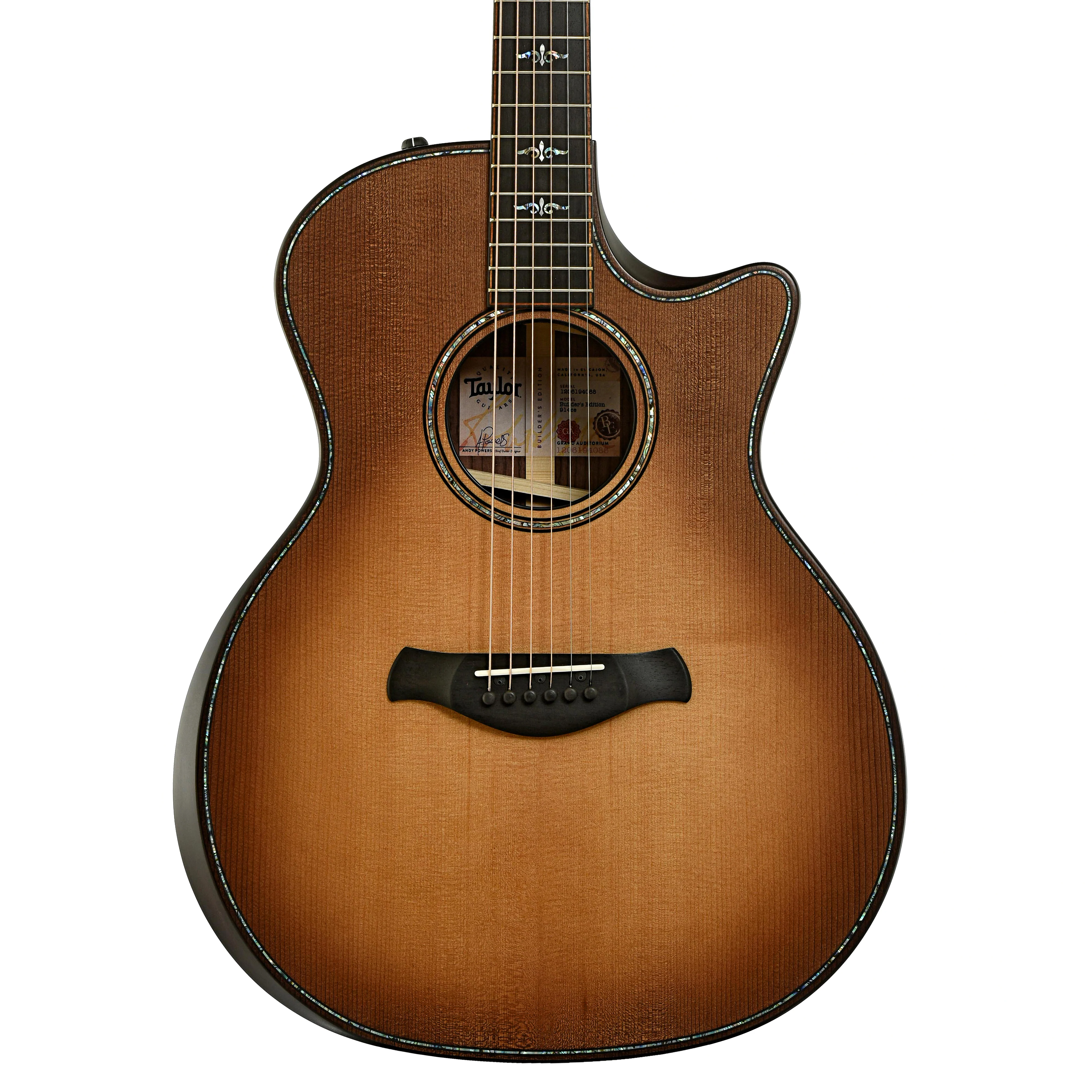Taylor Builder's Edition 914ce Acoustic-Electric Guitar & Case, Wild Honey Burst Finish - Image 2