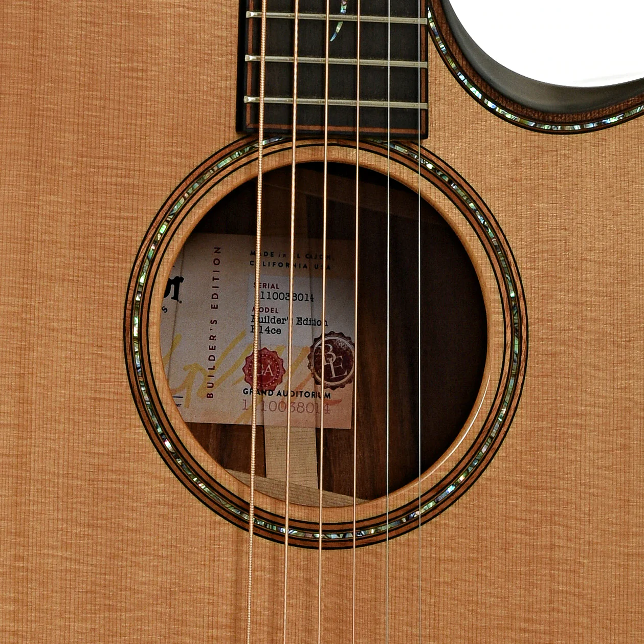 Taylor Builder's Edition K14ce Acoustic-Electric Guitar (2018) - Image 6