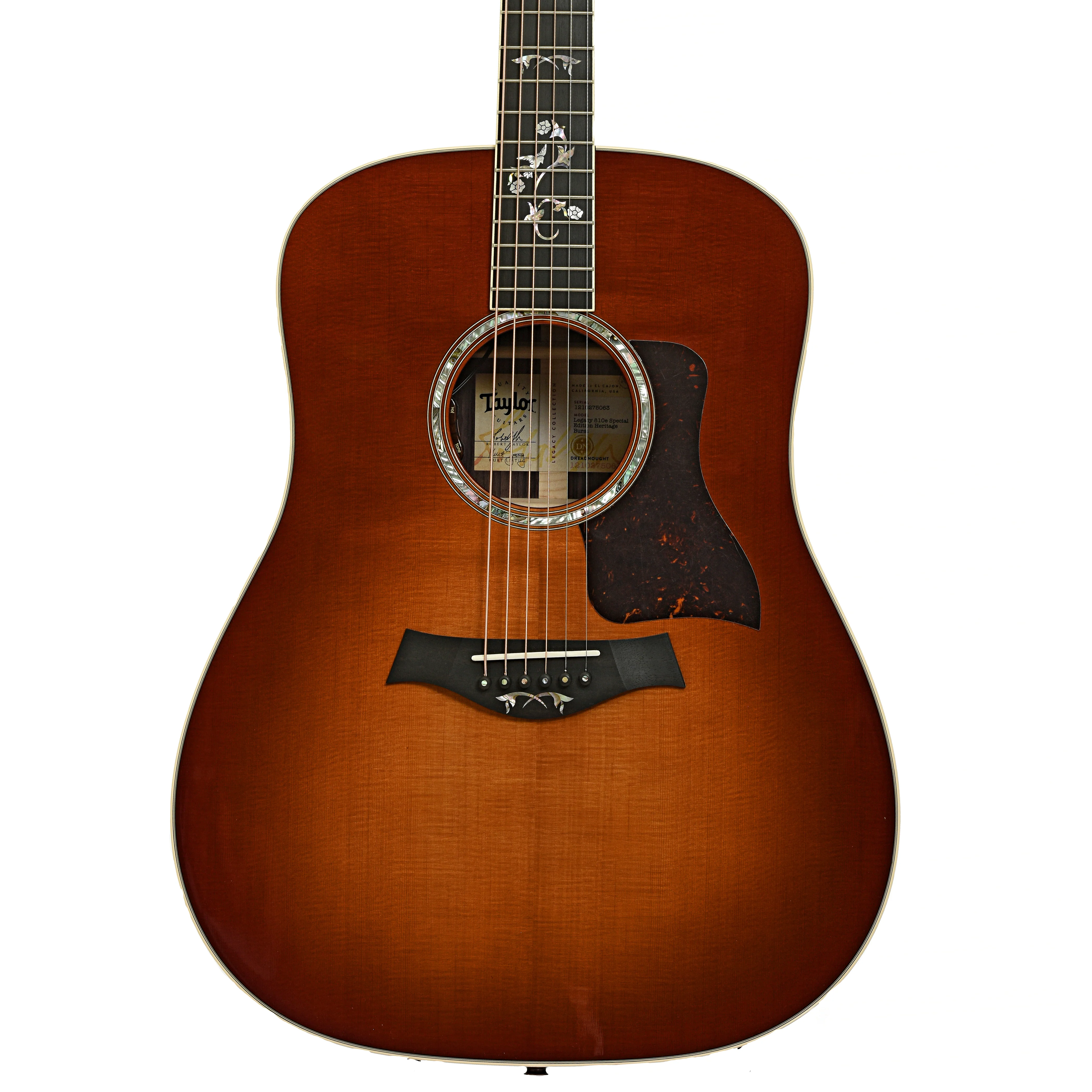 Taylor Legacy 810e Special Edition Heritage Burst Acoustic-Electric Guitar & Case - Image 2