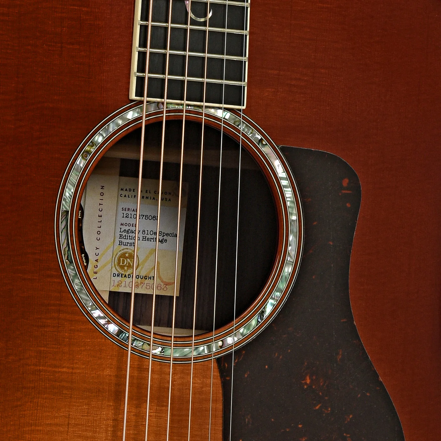 Taylor Legacy 810e Special Edition Heritage Burst Acoustic-Electric Guitar & Case - Image 6