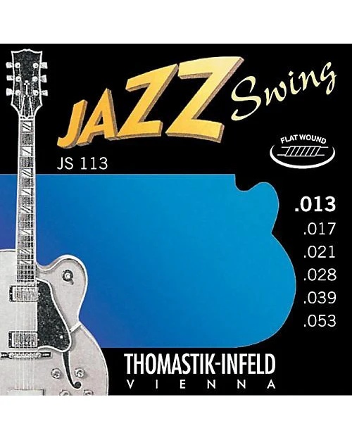 Thomastik Infeld JS113 Jazz Swing Flatwound Medium 6-String Electric Guitar Set - Image 2