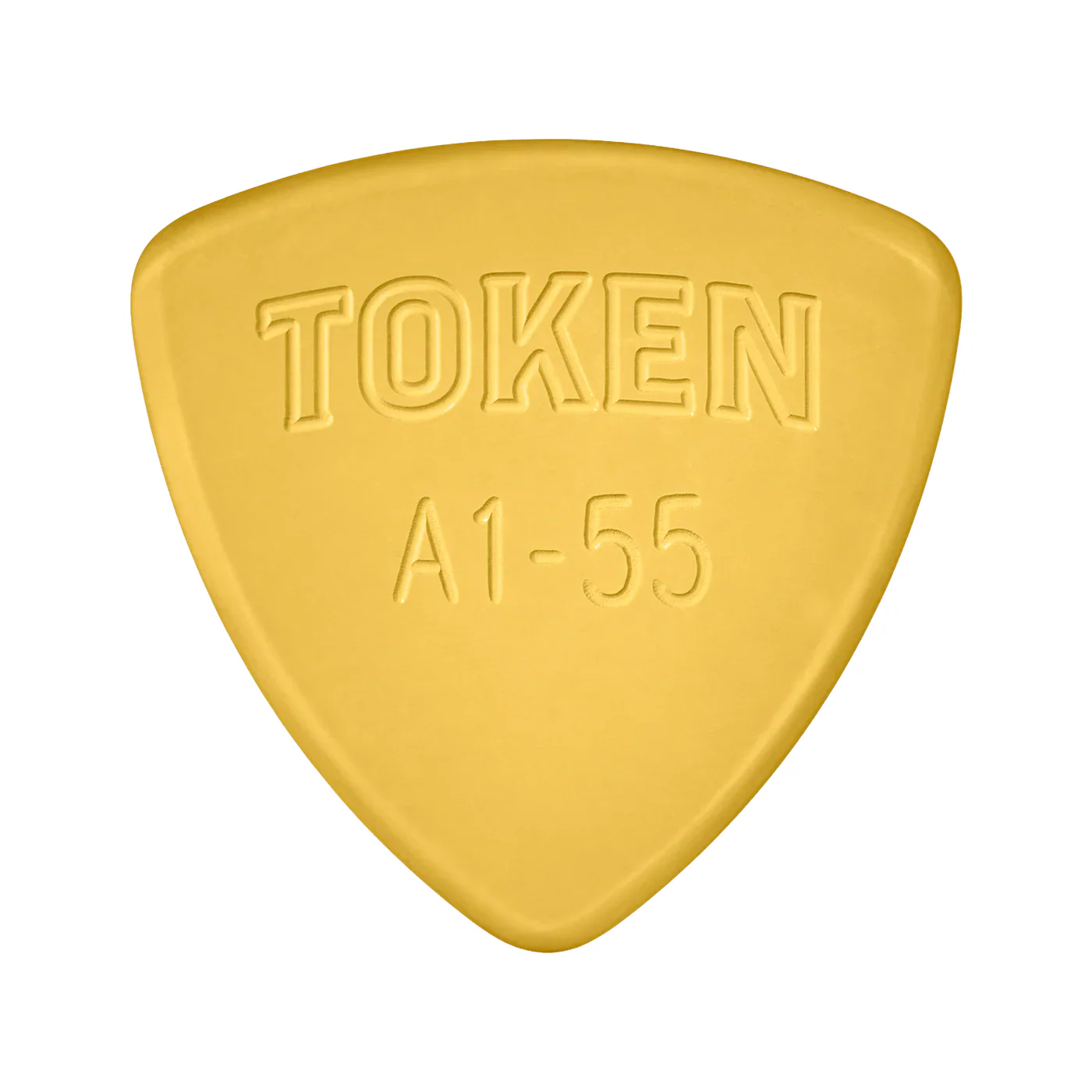 Token A1-55 Large Triangle Flatpick Amber, 1.40mm - Image 2