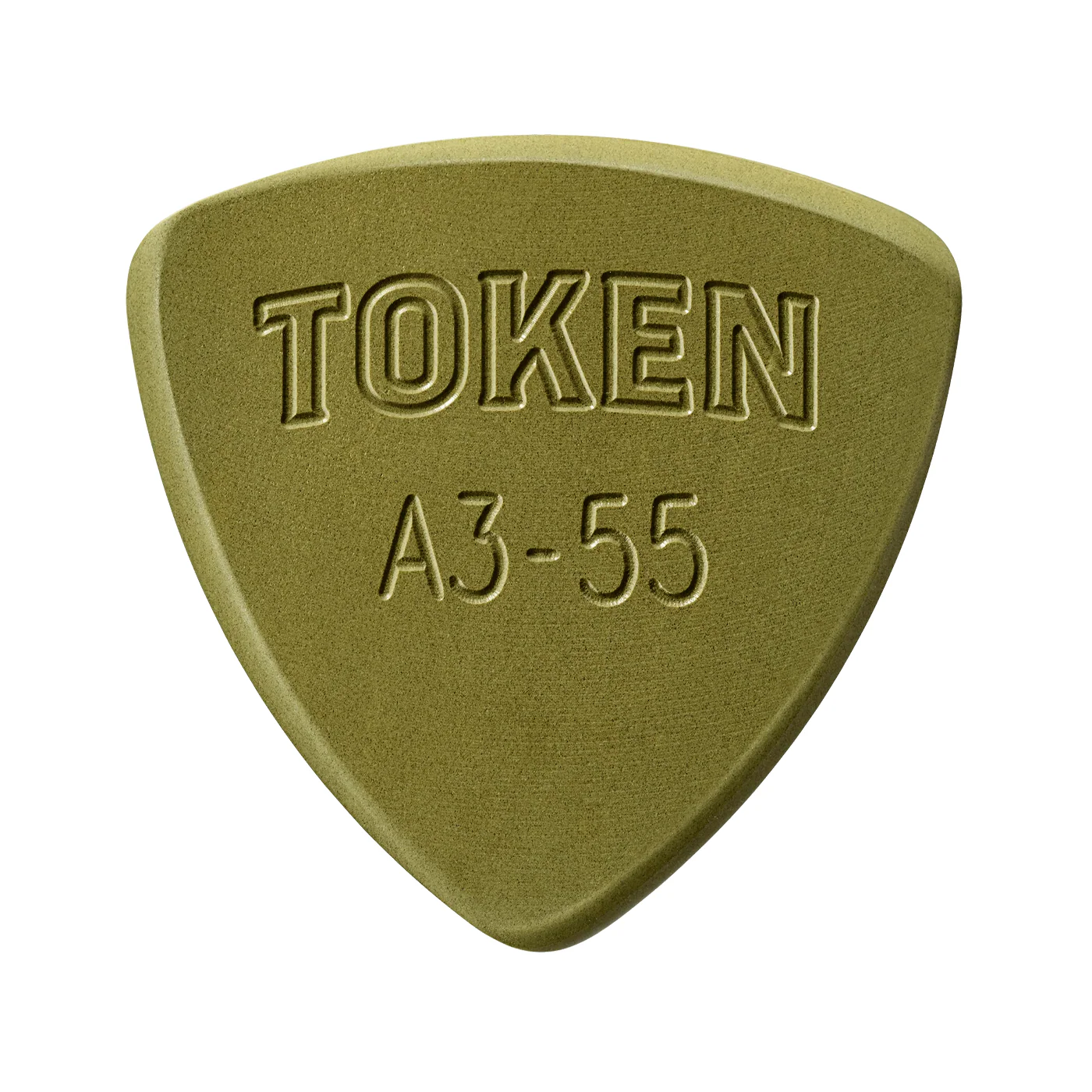 Token A3-55 Green Large Triangle Flatpick, 1.40mm - Image 2