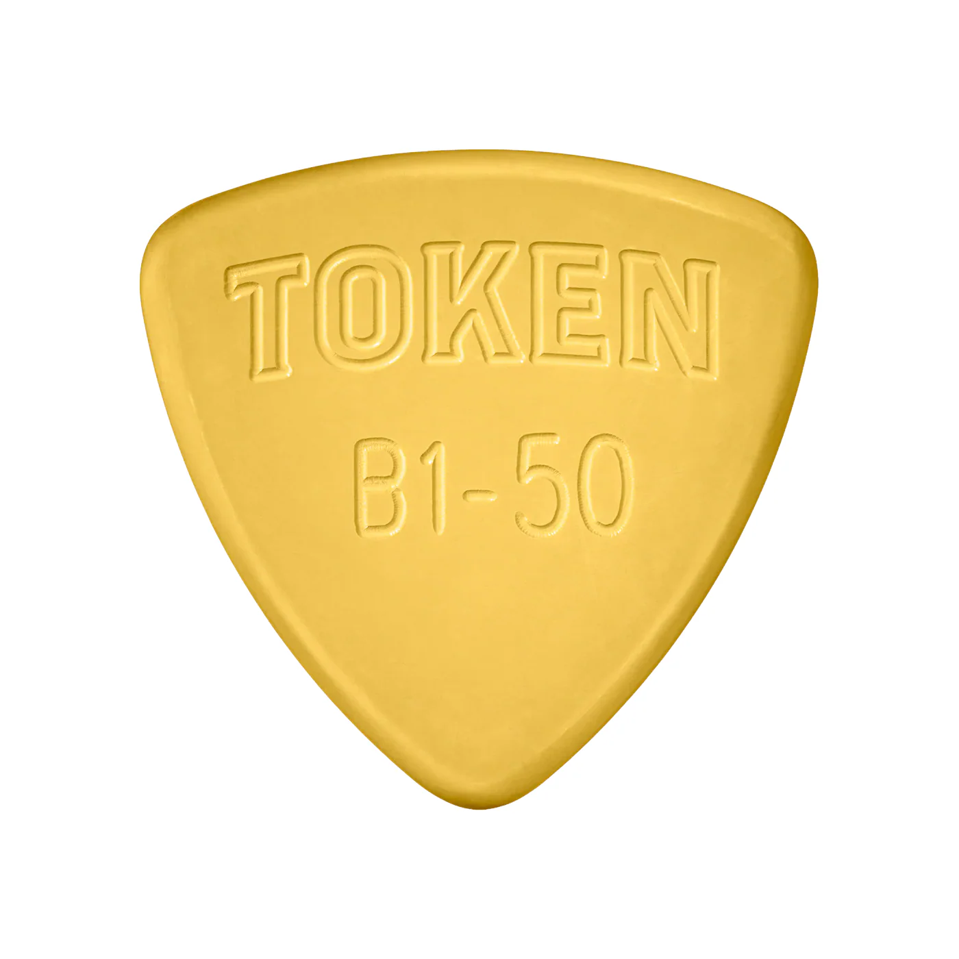 Token B1-50 Amber Small Triangle Flatpick, 1.27mm - Image 2