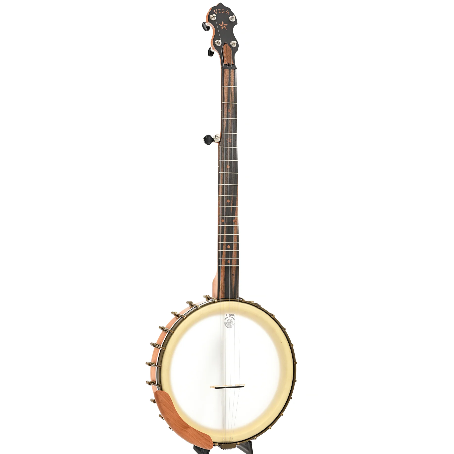 Vega Vintage Star Openback Banjo & Case, Cherry - Image 3