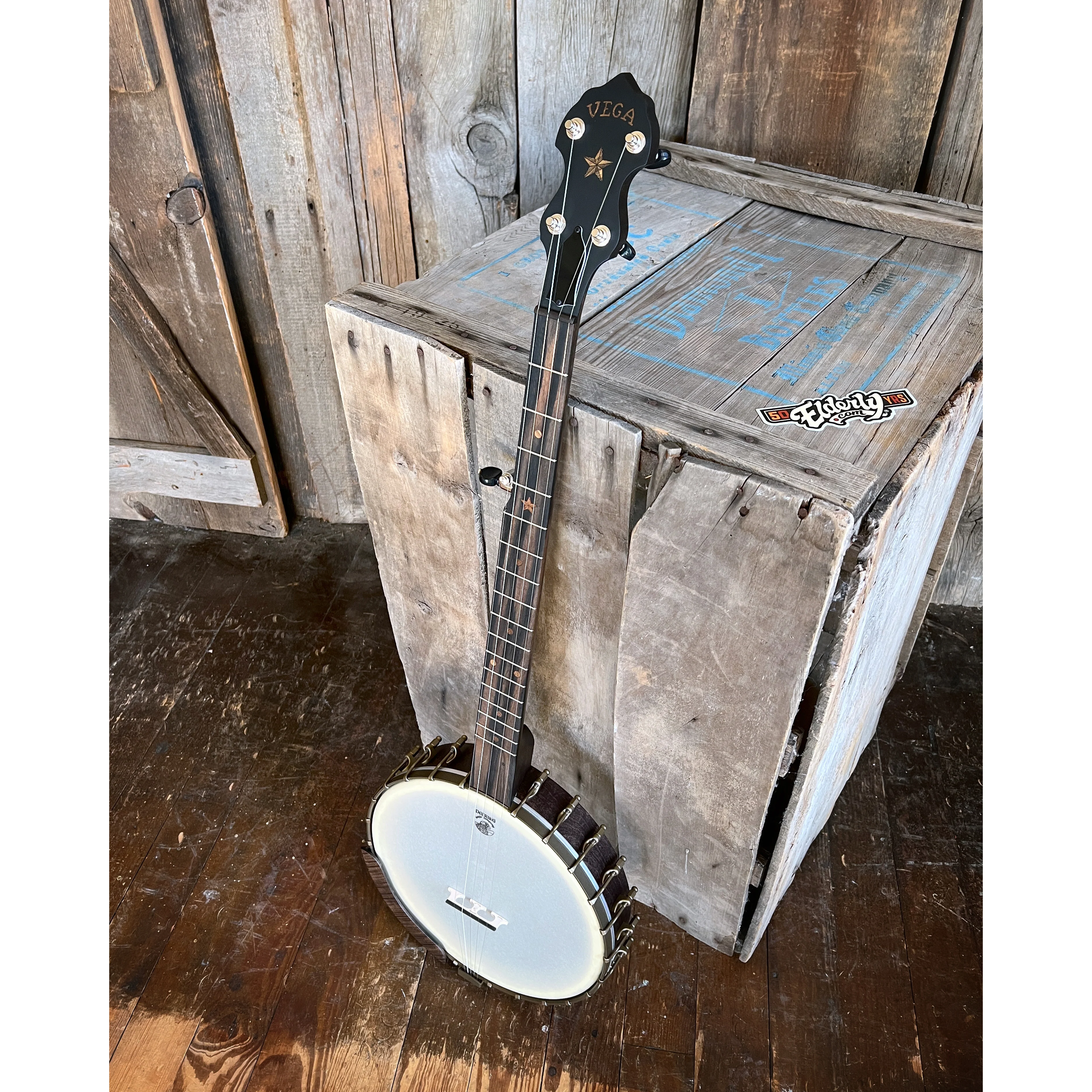 Vega Vintage Star Openback Banjo & Case, Maple - Image 4
