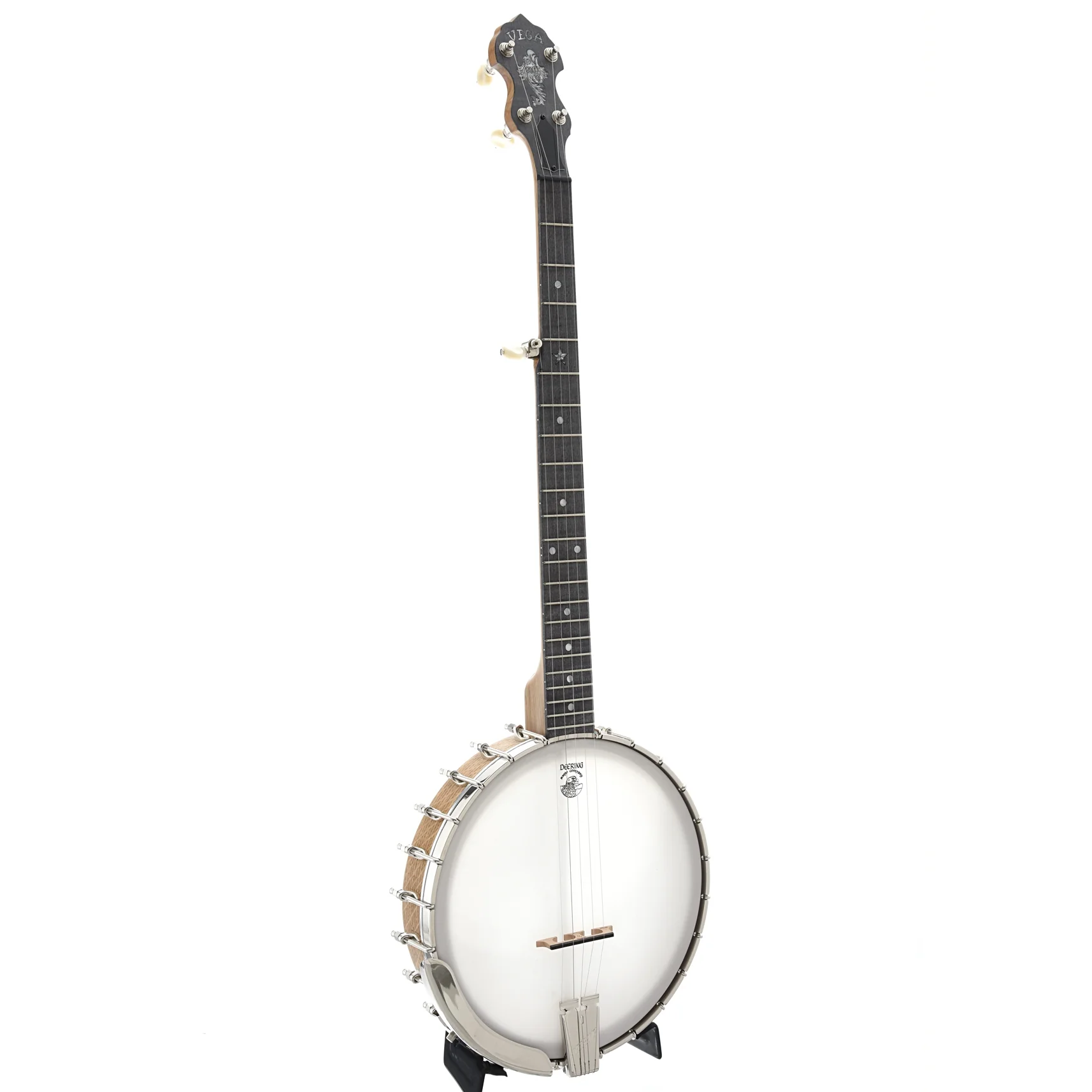Vega White Oak Openback Banjo & Case, 11in - Image 3