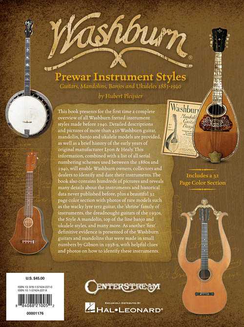 Washburn Prewar Instrument Styles - Guitars, Mandolins, Banjos and Ukuleles 1883-1940 - Image 3