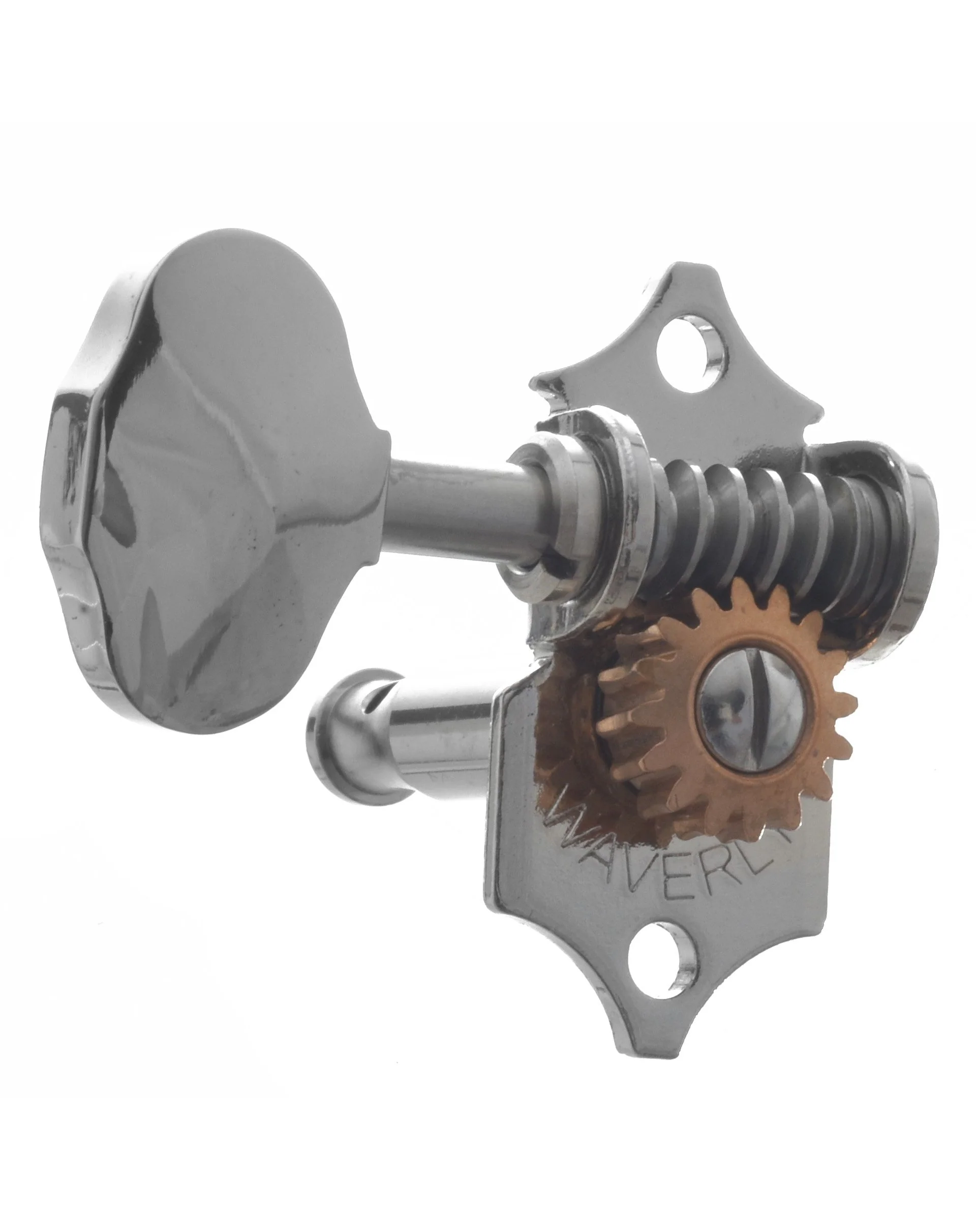 Waverly Nickel Tuning Gears, Set/6, Butterbean Buttons - Image 2