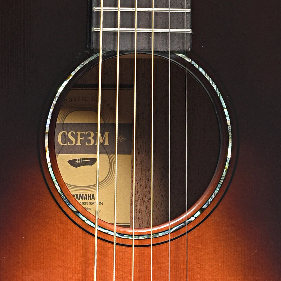 Yamaha CSF3M Tobacco Sunburst Parlor Guitar & Gigbag - Image 6