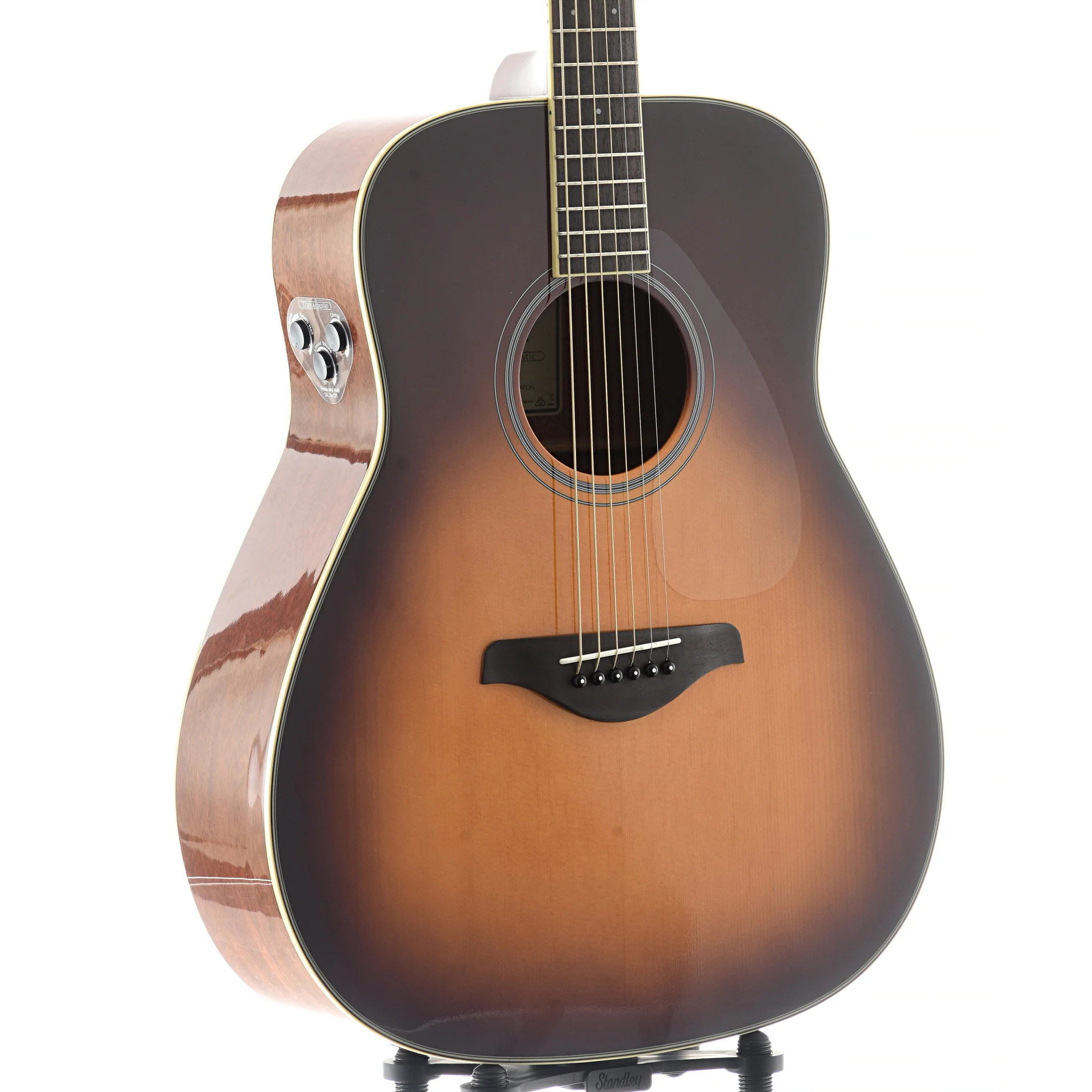 Yamaha FG-TA Brown Sunburst TransAcoustic Guitar - Image 4